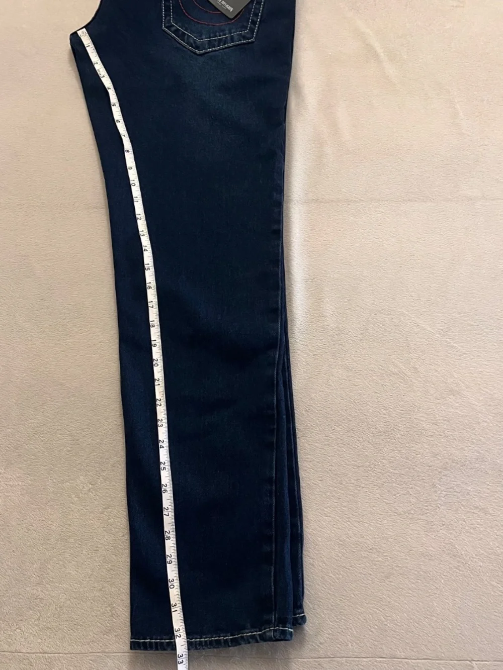 TRUE RELIGION Men's Ralaxed Slim Jeans Dark Wash Denin Stright Leg Sz 34 X 32